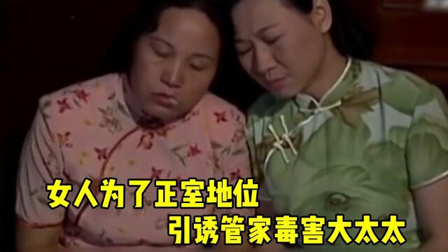 女人为了正室地位,引诱管家毒害大太太,心狠手辣的女人惹不起