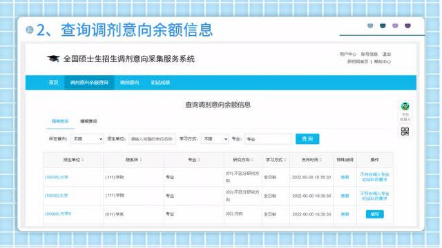 研究生调剂意向采集系统31日开通,调剂服务系统4月6日开通