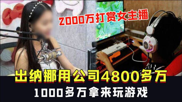 90后出纳挪用公司4800多万:2000万打赏女主播,1000多万拿来玩游戏