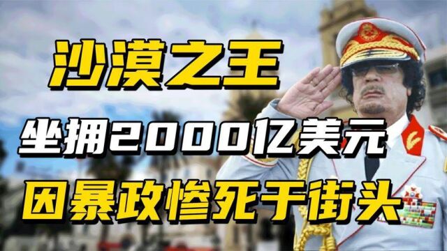 沙漠之王卡扎菲:坐拥2000亿美元资产,独裁42年最终却惨死街头!