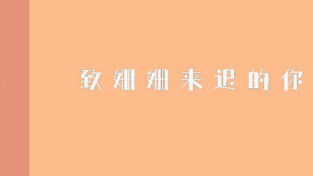 《致姗姗来迟的你》MV