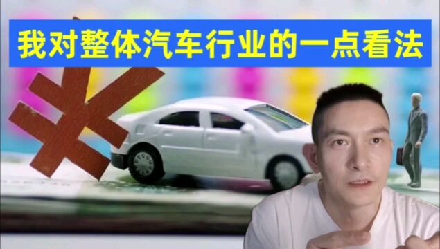 我对整体汽车行业的一点看法