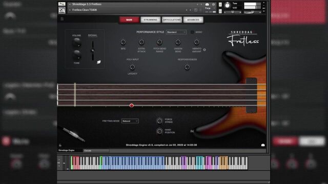 Shreddage 3 Fretless Virtual Bass Instrument Walkthrough