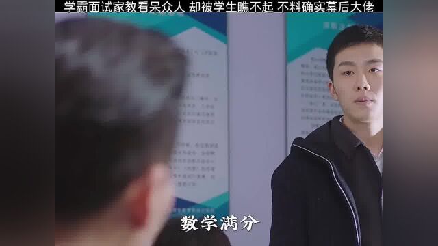 学霸面试家教看呆众人却被学生瞧不起不料却是幕后大佬!#我叫赵甲第