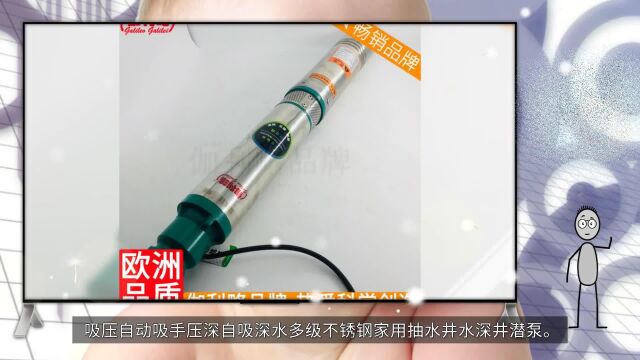 吸压自动吸手压深自吸深水多级不锈钢家用抽水井水深井潜泵