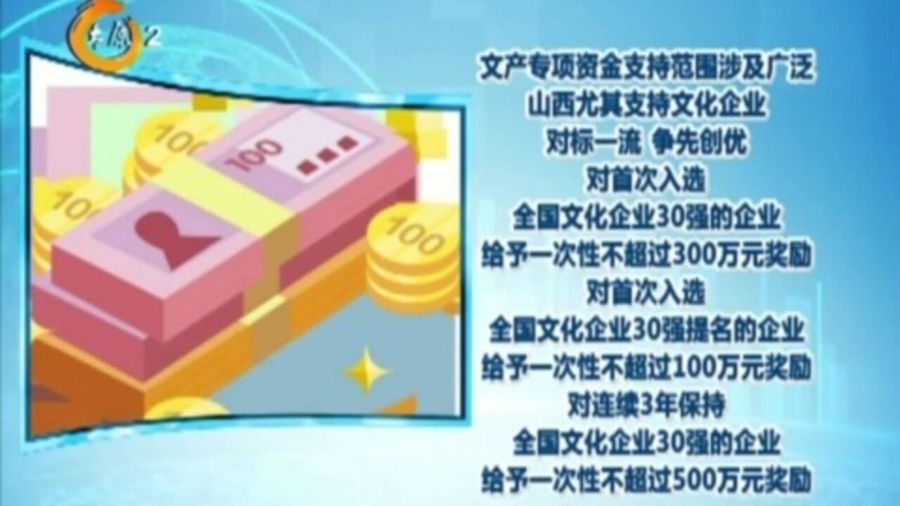 最高奖励500万!山西文产专项资金来了