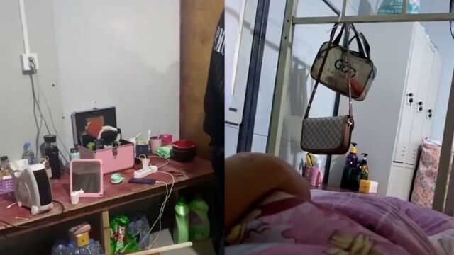 女子实拍工地夫妻住房,两对农民工夫妻共处一室:早上先让男人起