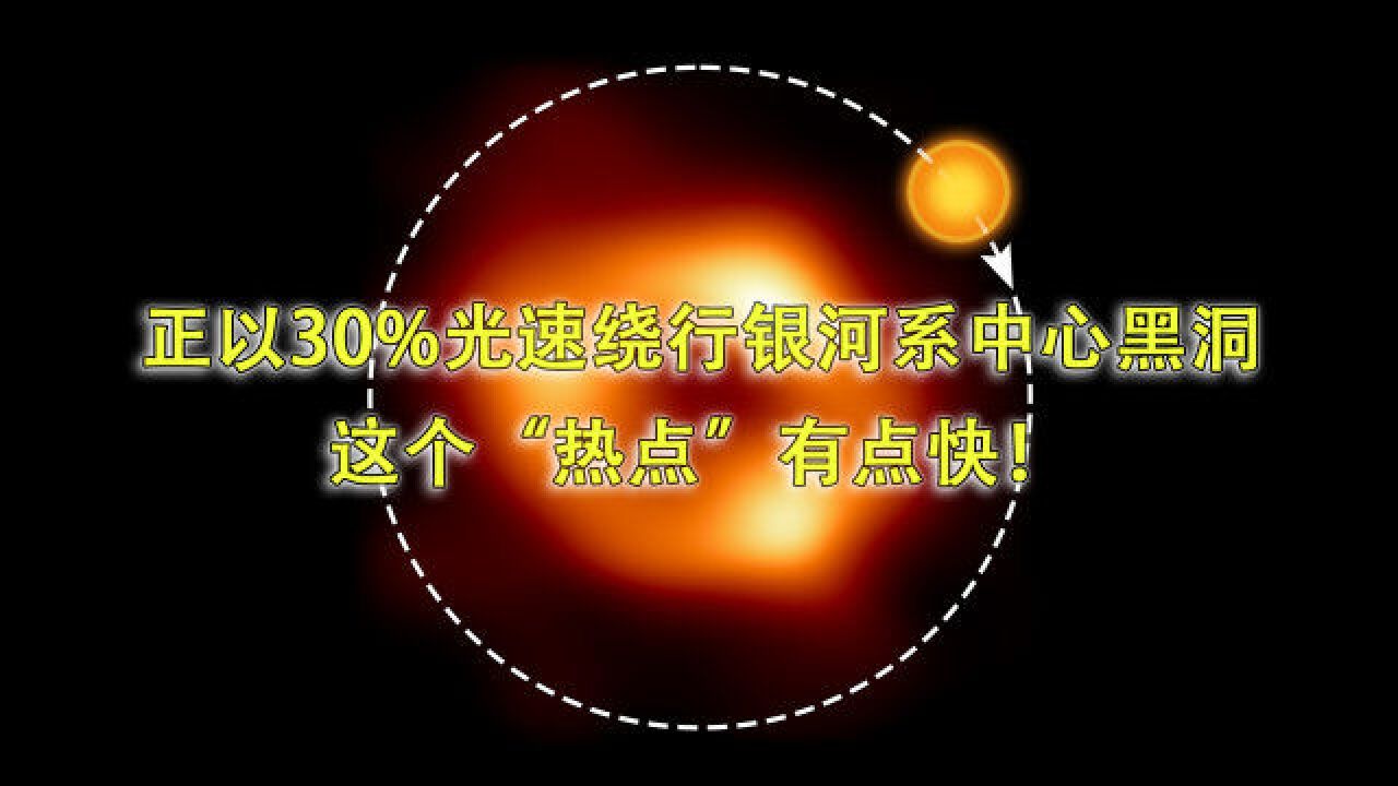 正以30%光速绕行银河系中心黑洞,这个“热点”有点快!