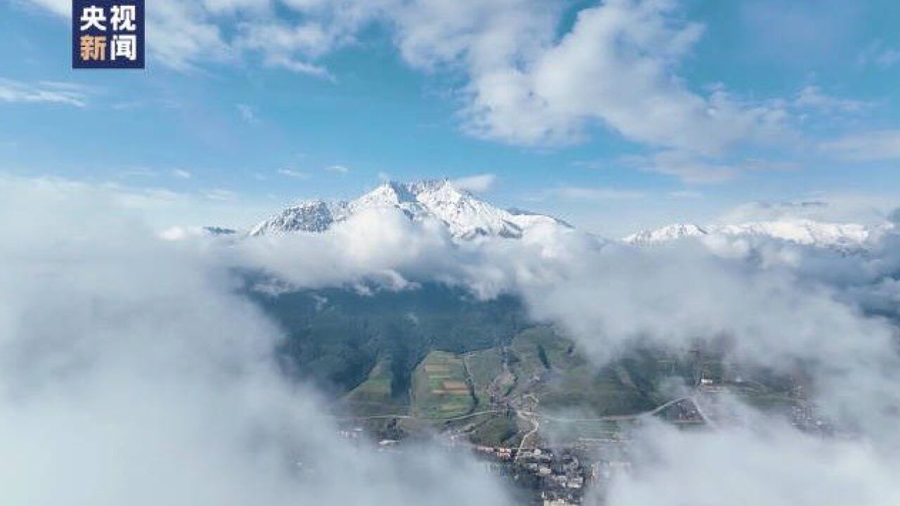 祁连山雪后云海美如仙境