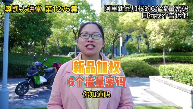 1275 阿里新品加权的6个流量密码同行我不告诉他