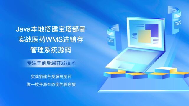 Java本地搭建宝塔部署实战医药WMS进销存管理系统源码