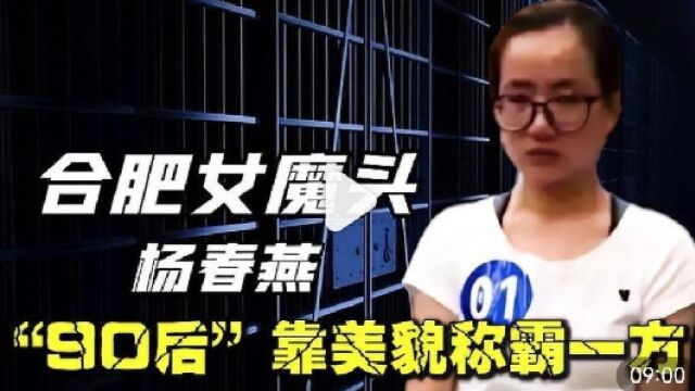 合肥90后女黑老大杨春燕,靠美貌为害40个家庭,被捕时还在读硕士