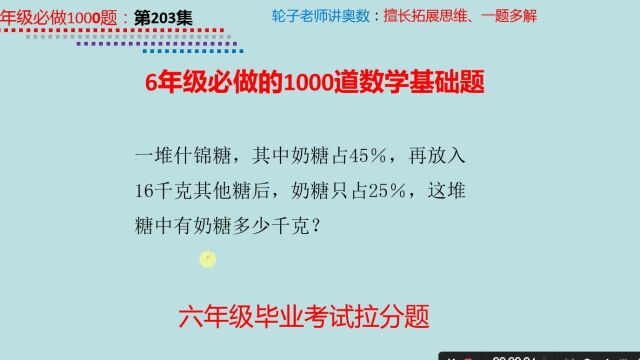 6年级百分数应用题的关键是:单位一,方法是量率定律