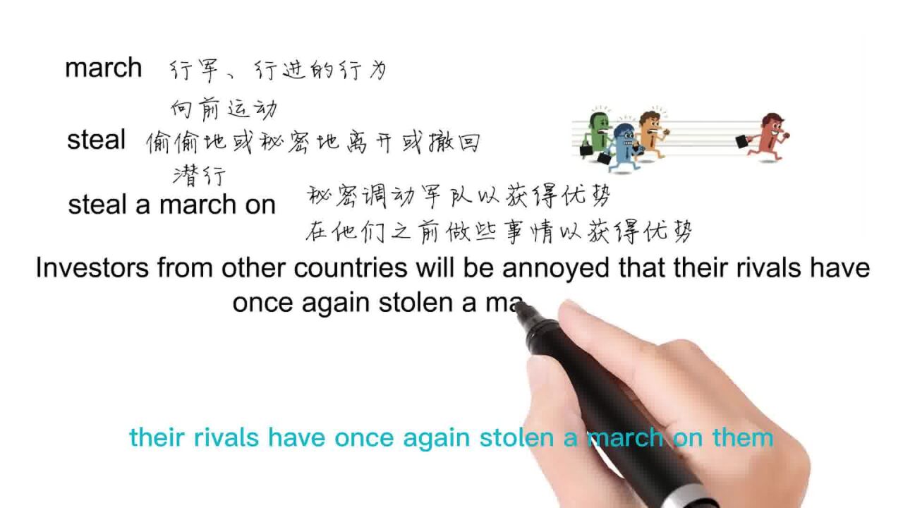 英语思维解密,为什么steal a march on表示抢先获得优势,轻松学英语