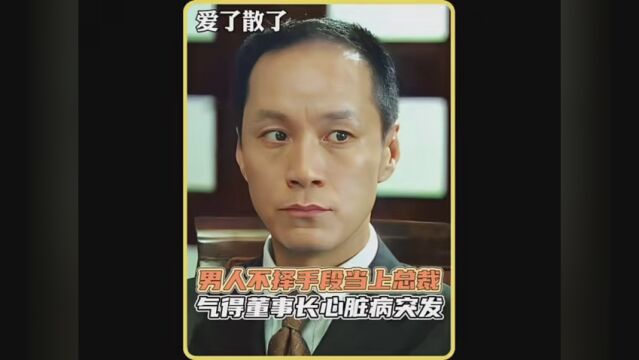 男人不折手段当上公司总裁,起得董事长心脏病突发