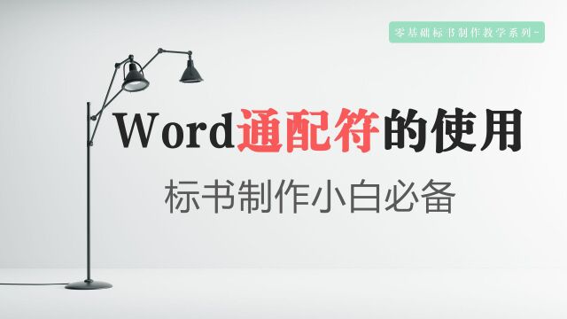 为标书制作小白录制简单的Word通配符使用技巧!标书制作教学系列