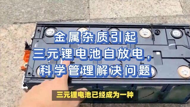 金属杂质引起三元锂电池自放电,科学管理解决问题