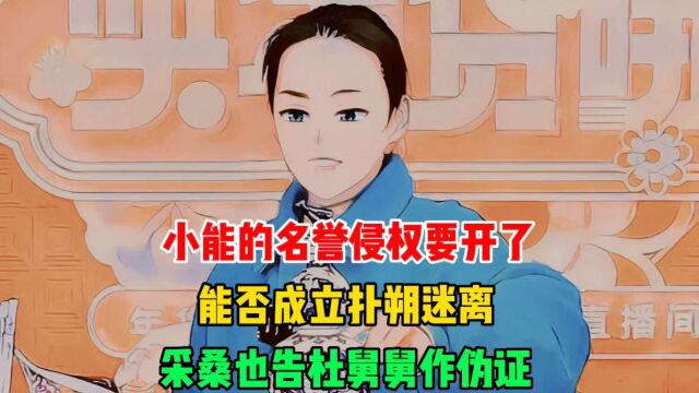 小能的名誉侵权要开了,能否成立扑朔迷离,采桑也要告杜舅作伪证