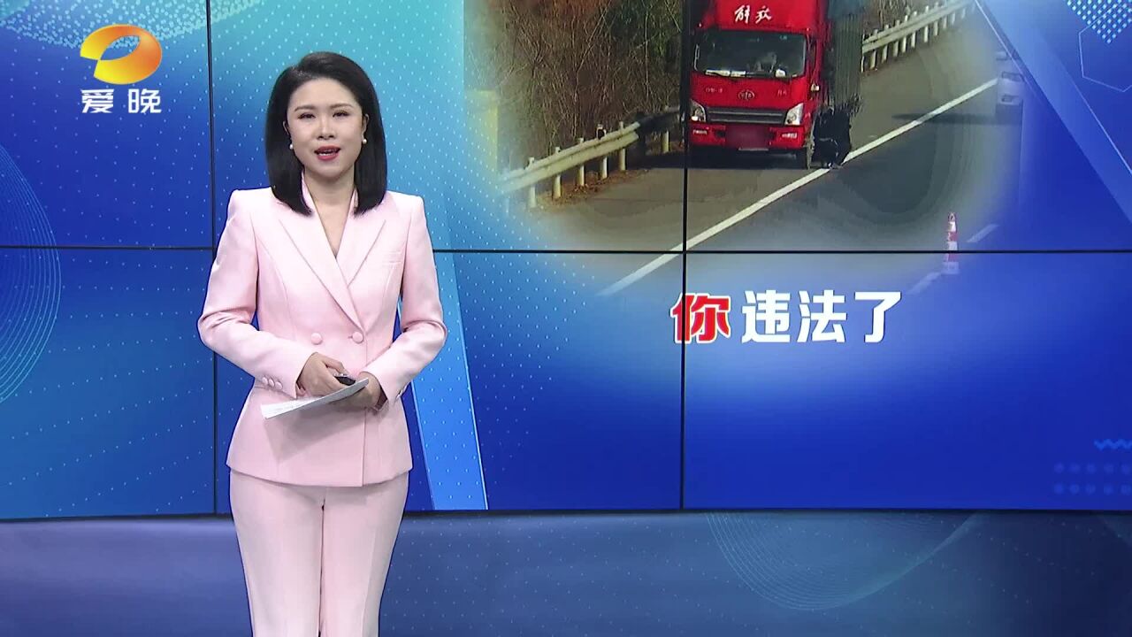 常德:高速路上司机“大胆”修车