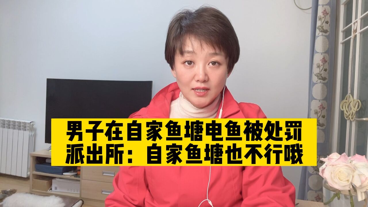 男子在自家鱼塘电鱼被处罚,律师表示自家鱼塘属私有财产,不适用《渔业法》