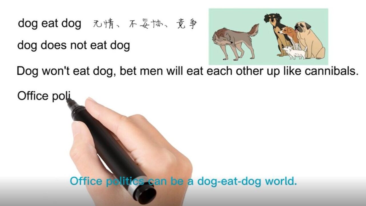 英语思维解密,为什么dog eat dog表示激烈竞争,轻松学英语