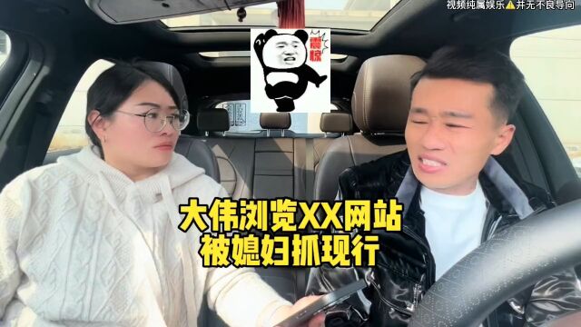 大伟浏览XX网站,被媳妇抓现行…