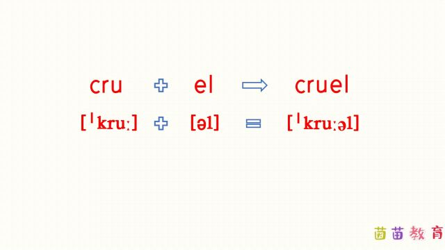 自然拼读:cruel