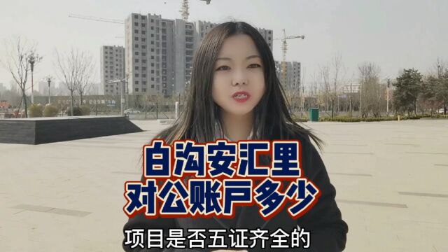 白沟安汇里对公账户是多少