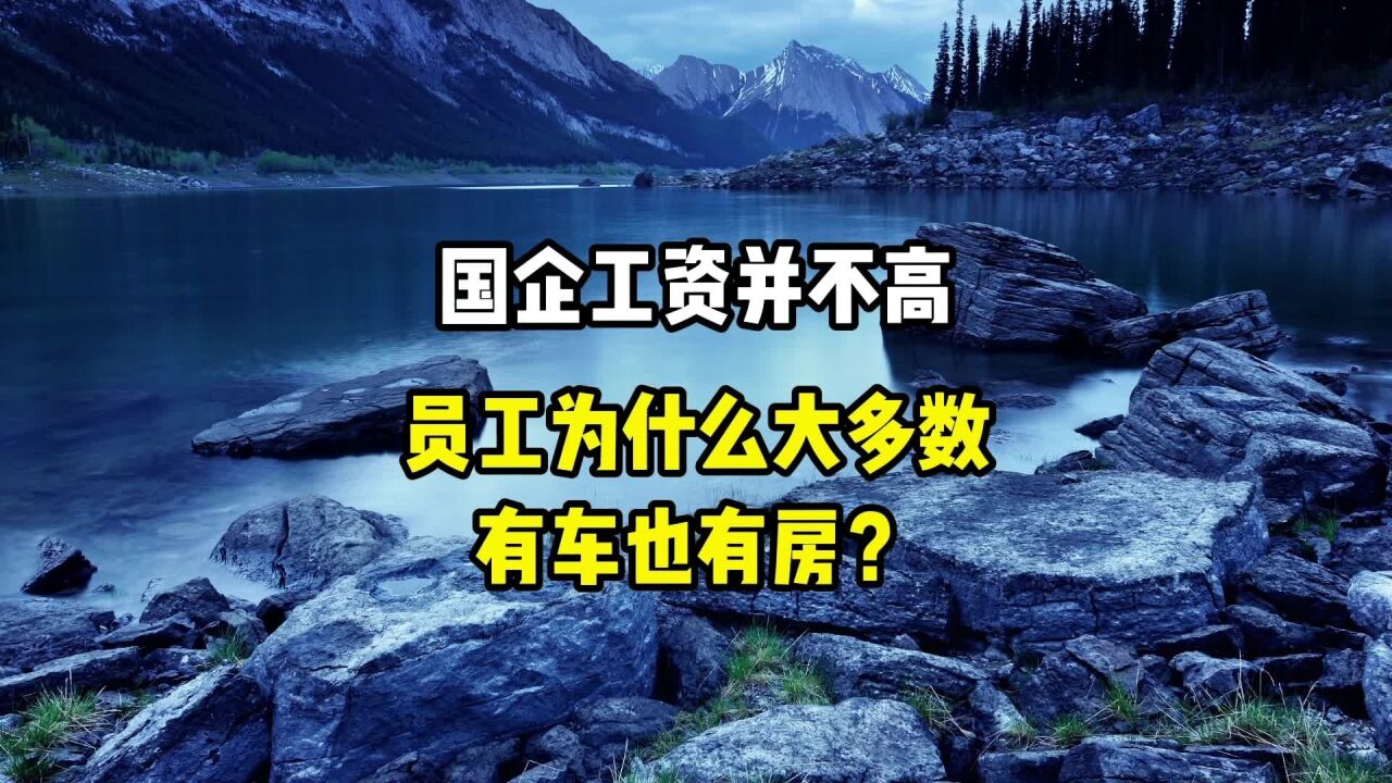 国企工资并不高,员工为什么大多数,有车也有房?