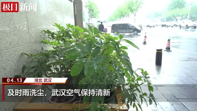 【视频】及时雨洗尘 武汉空气保持清新