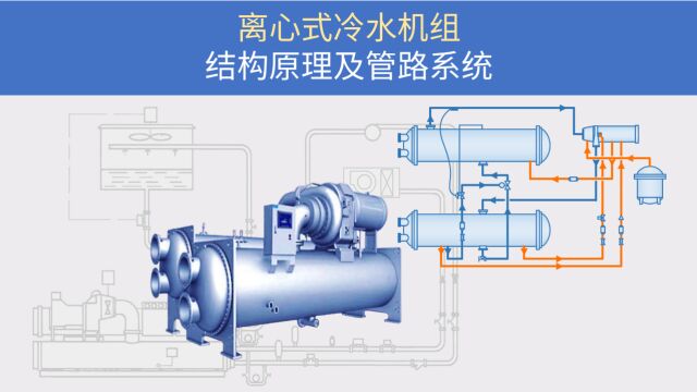 中央空调离心式冷水机组,系统及机组结构,制冷剂与水管路系统