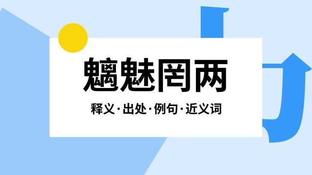 “魑魅罔两”是什么意思?