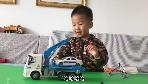 新玩具城市救援队拖车开箱啦工程车玩具儿童玩具车模型真好玩 #男孩玩具 #汽车模型 