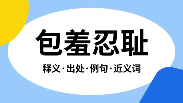 “包羞忍耻”是什么意思?