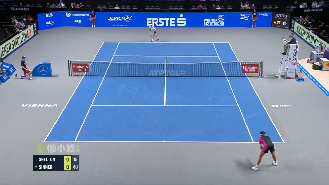 2023ATP维也纳赛R1 辛纳vs谢尔顿