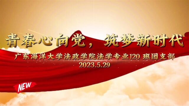 广东海洋大学法政学院法学1209班“活力在基层活动视频