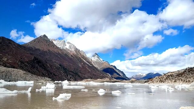 西藏来古冰川,来自远古的呼唤.#最美雪山#冰川