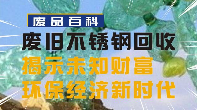 废旧不锈钢回收:揭示未知的财富,开启环保经济新时代