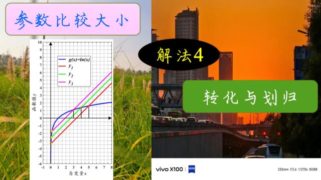 高考参数比较大小转化与化归(解法4)