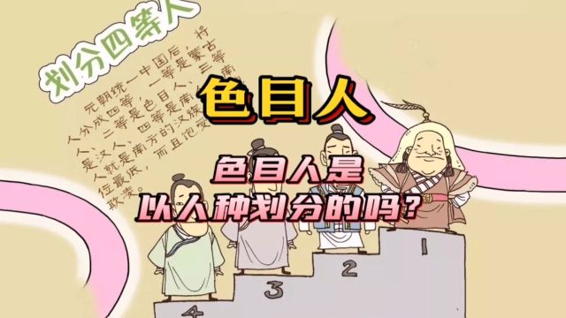 元朝的色目人都包括那些人群?是如何划分的?