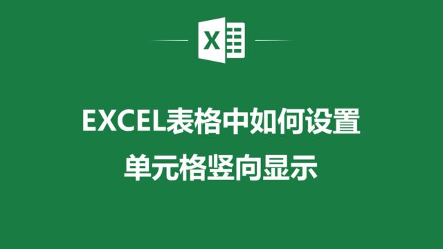 EXCEL表格中如何设置单元格竖向显示?看这一篇就够了!