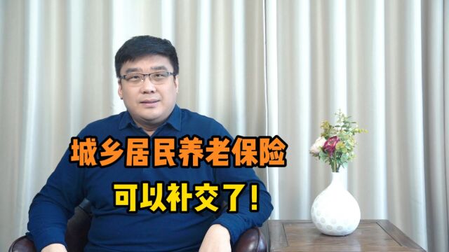 好消息!城乡居民养老保险可以补交了!快来看看!