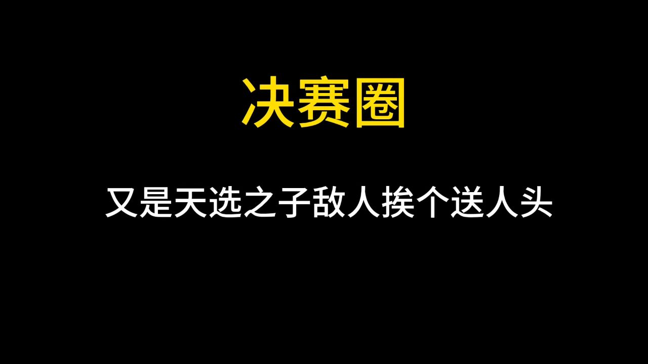 绝地求生:天选之子是这样打决赛圈的