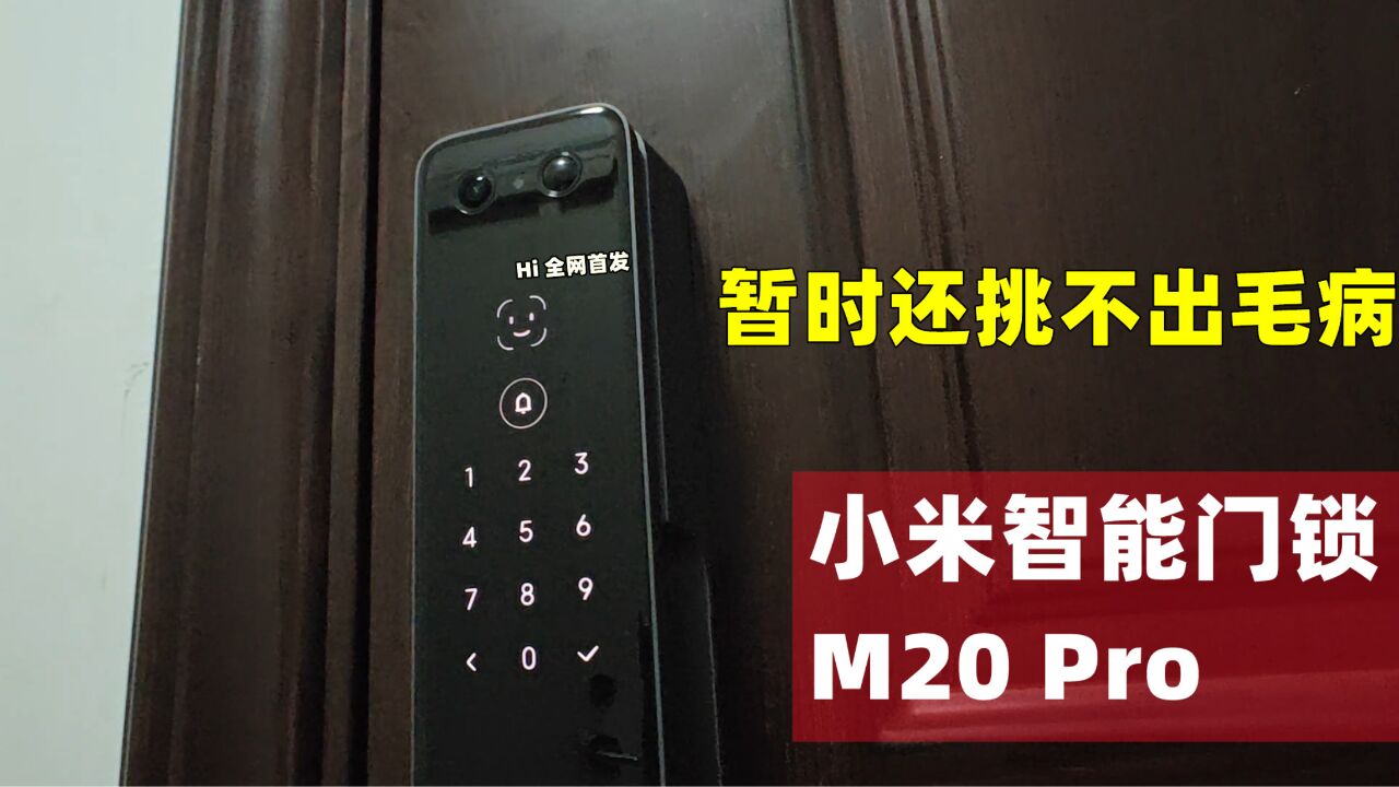 全网首发小米智能门锁M20Pro,人脸识别开锁真好用