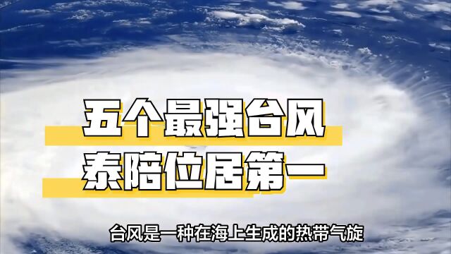 五个最强台风 泰培位居第一