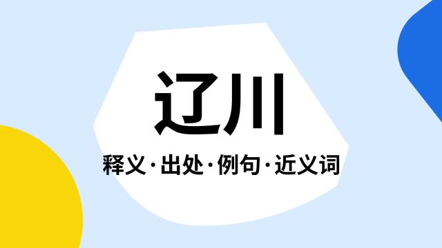 “辽川”是什么意思?