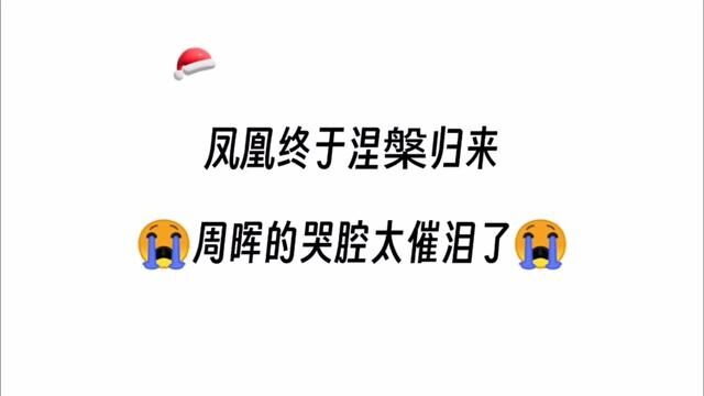 凤凰终于涅槃归来,周晖的哭腔太催泪了