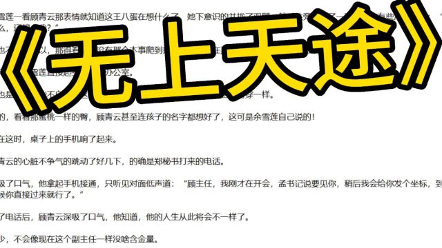 《无上天途》完结篇文章大结局TXT小说全集阅读