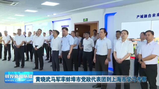 黄晓武马军率蚌埠市党政代表团到上海市学习考察