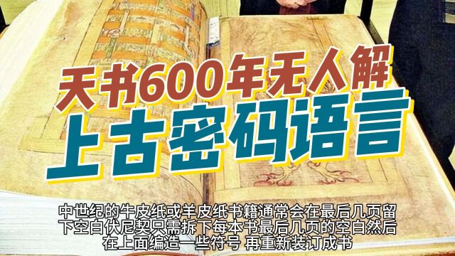 600年来无人看得懂的天书,竟是上古密码预言!AI立功